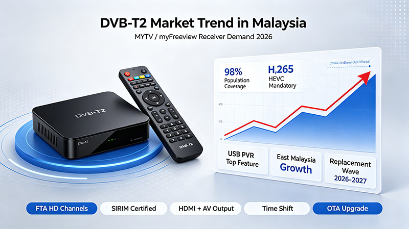 DVB-T2 Market Trend in Malaysia (2026 myFreeview / MYTV)